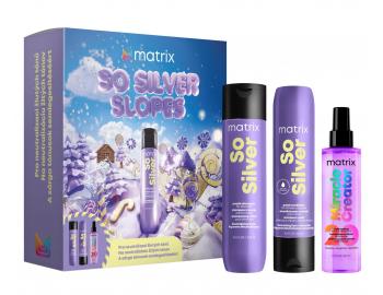 Zestaw upominkowy neutralizuj�cy ��te odcienie do w�os�w blond i z pasemkami Matrix So Silver Slopes