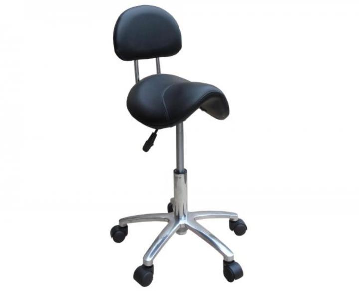 Taboret na k�kach z oparciem Detail T2- czarny (38)