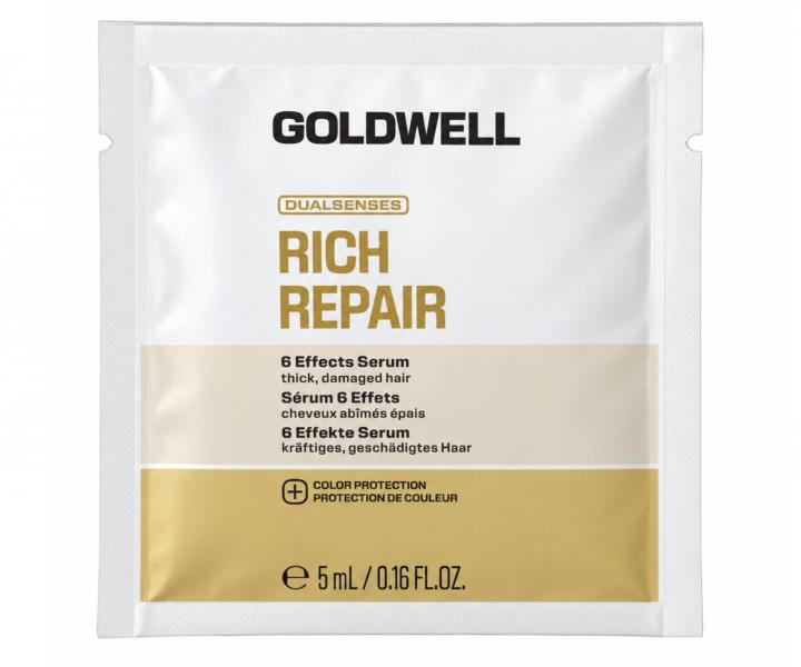 Serum regeneruj�ce bez sp�ukiwania do w�os�w suchych i zniszczonych Goldwell Dualsenses Rich Repair 6 Effects Serum - 5 ml