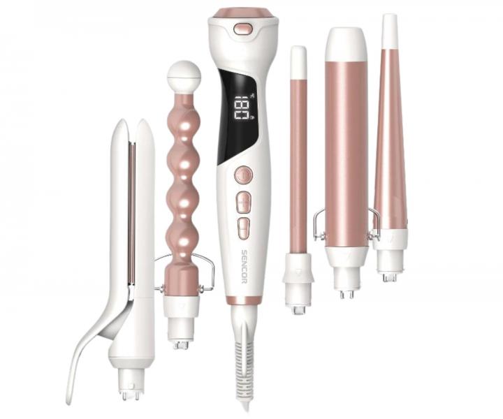 Wielofunkcyjna lok�wka do w�os�w Sencor 5in1 Curler & Straightener SHS 8700RS - bia�a