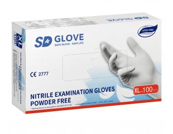 R�kawiczki nitrylowe SD Glove Nitrile Examination Gloves - 100 sztuk - bia�e - rozmiar XL