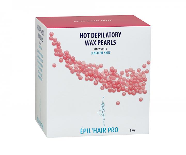 Wosk naturalny do depilacji skry wraliwej Sibel Pearls Strawberry - 1000 g