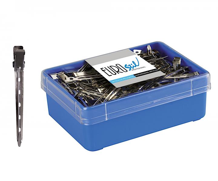 Metalowy klips do wosw  Eurostil Professional - 90 mm - 60 szt.