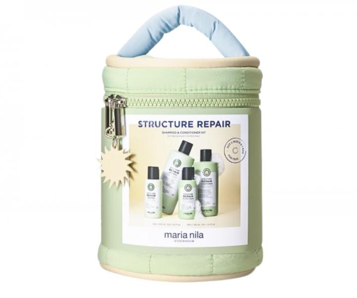 Zestaw upominkowy do w�os�w suchych i zniszczonych Maria Nila Structure Repair Beauty Bag + kosmetyczka gratis