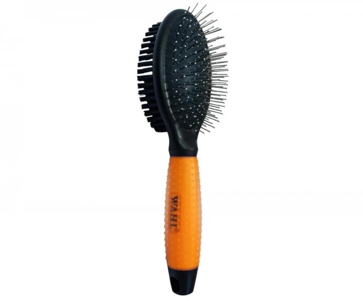 Dwustronna szczotka do piel�gnacji sier�ci zwierz�t Wahl Professional Double Sided Brush 58421 - pomara�czowa