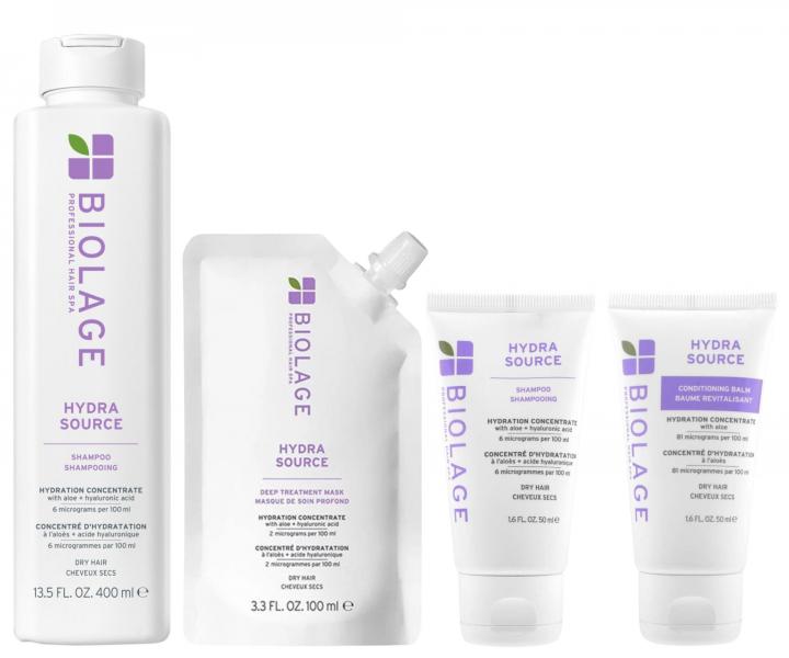 Zestaw nawil�aj�cego szamponu i kuracji do w�os�w suchych Biolage Hydra Source + szampon 50 ml i od�ywka 50 ml gratis