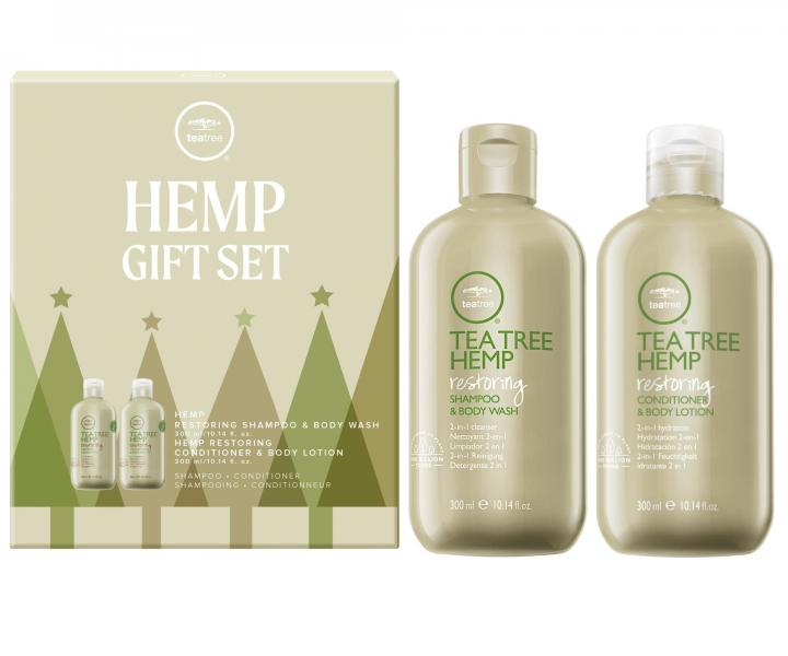 Zestaw upominkowy regenerujcy wosy z olejem konopnym Paul Mitchell Tea Tree Hemp Gift Set