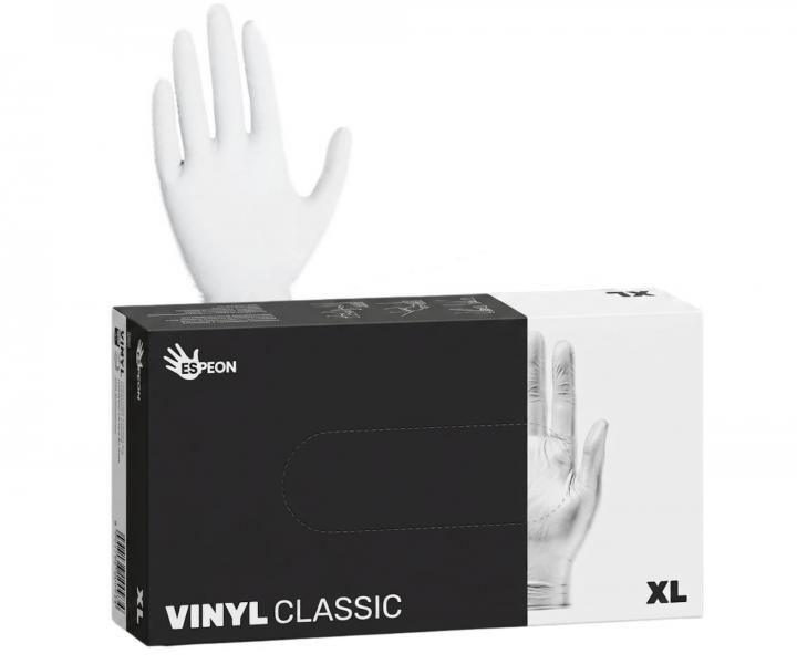 R�kawiczki winylowe Espeon Vinyl Classic bezpudrowe - bia�e