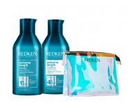 Zestaw wzmacniaj�cy w�osy na ca�ej d�ugo�ci Redken Extreme Length� - szampon + od�ywka + kosmetyczka gratis
