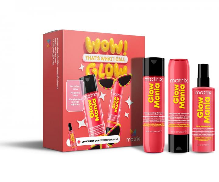 Zestaw upominkowy nadajcy poysk i ochron matowym wosom farbowanym Matrix Glow Mania