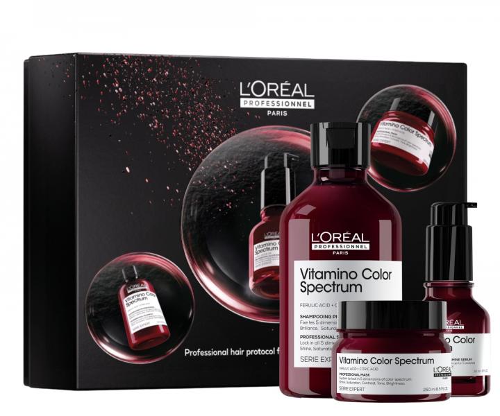 Zestaw upominkowy do intensywnej piel�gnacji w�os�w farbowanych Lor�al Professionnel Serie Expert Vitamino Color Spectrum Trio