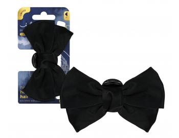 Klamra do w�os�w z aksamitn� kokard� Invisibobble Clipstar M Eclipse Nuit Knot - czarna