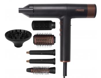 Wielofunkcyjna suszarko-lok�wka do w�os�w z siedmioma nasadkami Princess Airstyler Pro - 2000 W - czarna