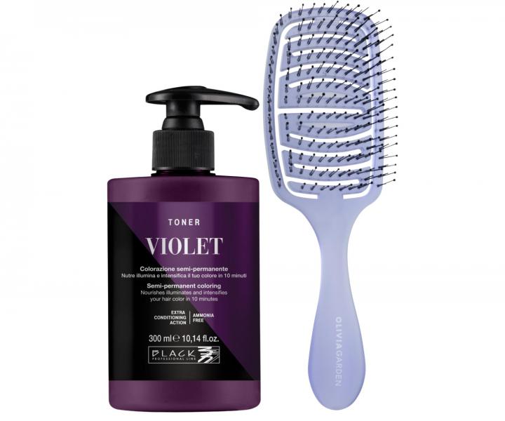 Toner koloryzujcy do wosw Black Professional Crazy Toner - Violet (fioletowy) + szczotka gratis