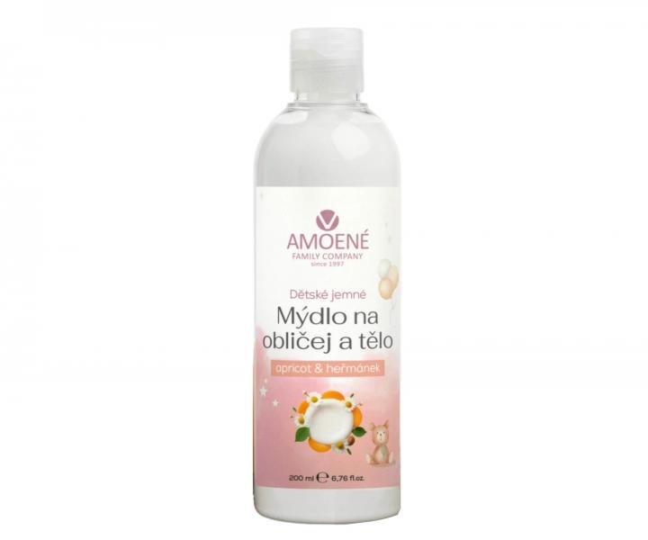 Delikatne myd�o dla dzieci do twarzy i cia�a Amoen� Apricot - morela i rumianek - 200 ml