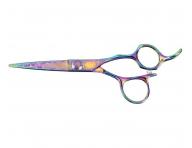 Noyczki fryzjerskie Sibel Cisoria Pink Rainbow 6" tczowe z wzorem