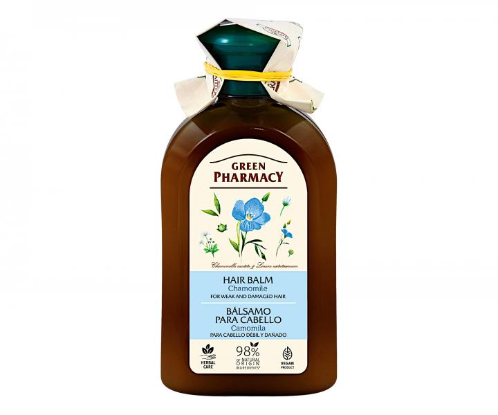 Balsam do wosw z pasemkami i farbowanych - Rumianek i olej lniany - Green Pharmacy - 300 ml - termin wanoci 11/2025