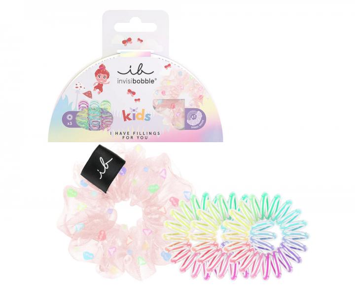 Zestaw kolorowych gumek spiralek dla dzieci Invisibobble KIDS I Have Fillings For You - 4 szt.