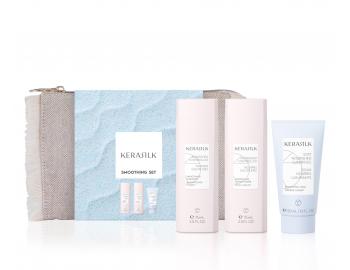 Zestaw podrny wygadzajcy do wosw krconych i niesfornych Kerasilk Smoothing Travel Set + kosmetyczka gratis