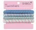 Gumki ozdobne do w�os�w Sibel Twisties - niebiesko-zielony