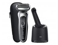 Golarka ze stacj� �aduj�co-czyszcz�c� Braun Series 7 71-7200cc - srebrna