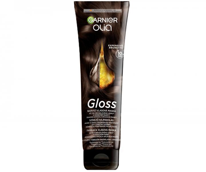 Maska koloryzuj�ca do w�os�w Garnier Olia Gloss Expensive Brunette - 150 ml - ch�odny br�z