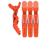 Klipsy do wosw Freylish Hair Clips - pomaraczowe - 4 szt.