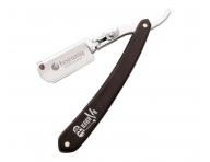 Fartuch fryzjerski mski Hairway Barber - granatowy + brzytwa do golenia zarostu Hairway Razor - czarna gratis