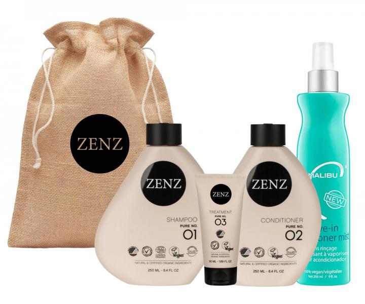 Zestaw upominkowy do wszystkich rodzajw wosw Zenz Pure + odywka Malibu C gratis