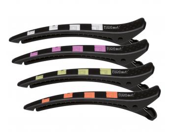 Klipsy do wosw Eurostil Professional - 11 cm - 4 szt - czarne