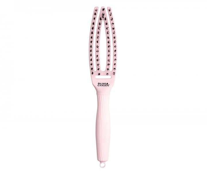 Szczotka do wosw Olivia Garden Fingerbrush Combo Small - rowa pastelowa