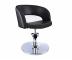 Fotel fryzjerski Detail Rio - czarny - II. jako��, rdza na podstawie, wada sk�ry