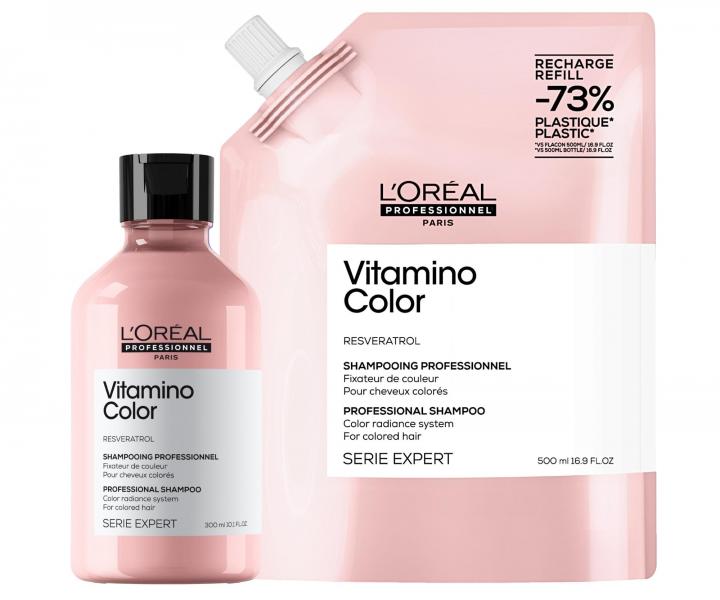 Szampon do w�os�w farbowanych Lor�al Professionnel Serie Expert Vitamino Color - 300 ml + zapas 500 ml