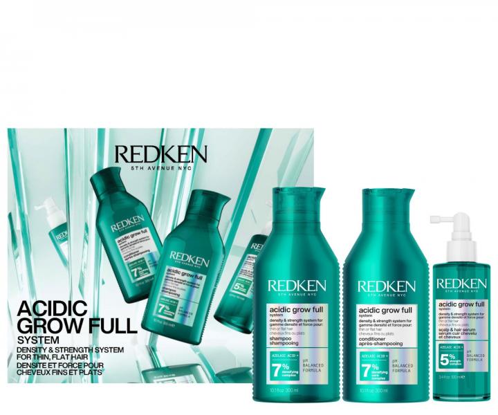 Zestaw upominkowy nadaj�cy g�sto�� i obj�to�� w�osom cienkim, oklapni�tym i normalnym Redken Acidic Grow Full System