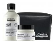 Zestaw do farbowanych i zniszczonych w�os�w Lor�al Professionnel Serie Expert Metal Detox + kosmetyczka gratis