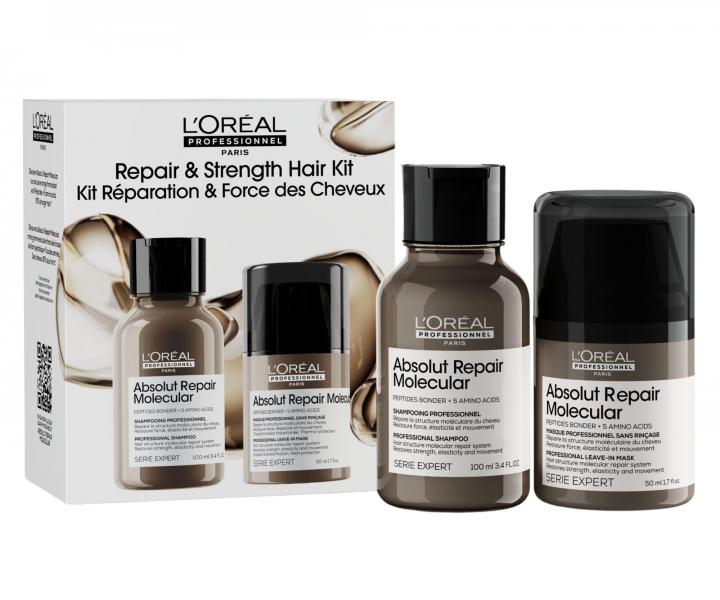 Zestaw podr�ny do w�os�w zniszczonych Lor�al Professionnel Serie Expert Absolut Repair Molecular Repair & Strength Hair Kit