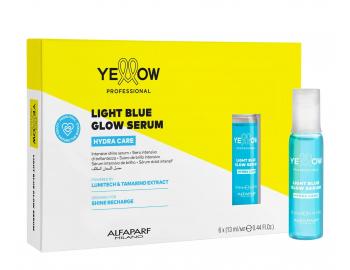 Serum rozja�niaj�ce w ampu�kach nadaj�ce w�osom po�ysk Yellow Professional Hydra Care Light Blue Glow Serum - 6 x 13 ml