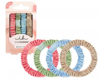 Ozdobne satynowe gumki Invisibobble Beauties Satin Sorbet - 4 szt.