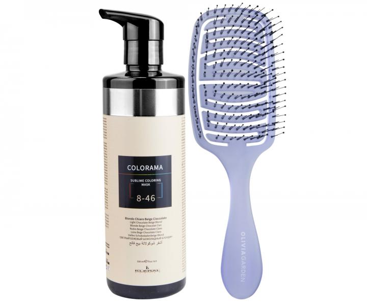 Semi-permanentna maska koloryzujca do wosw Klral Colorama 8.46 - 500 ml - jasny czekoladowy blond + szczotka gratis