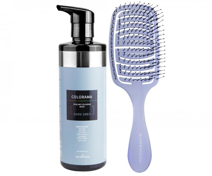 Semi-permanentna maska koloryzujca do wosw Klral System Colorama Dark Grey - 500 ml - ciemnoszara + szczotka gratis