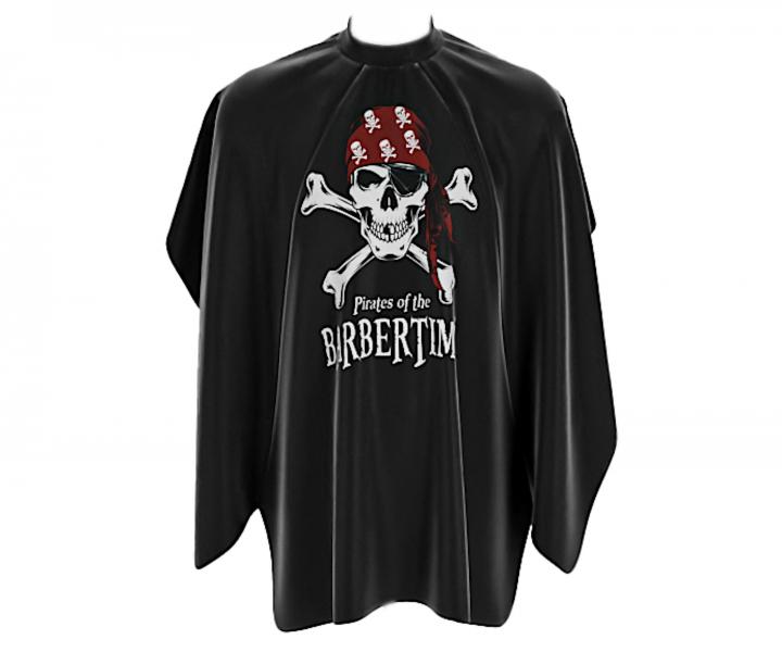 Mska peleryna do strzyenia wosw i brody Barbertime Black Pro Barber Cape XL - czarna