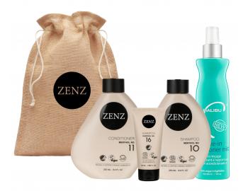 Zestaw upominkowy do wosw cienkich i przetuszczajcych Zenz Menthol + odywka Malibu C gratis