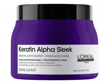 Maska wyg�adzaj�ca do w�os�w kr�conych Lor�al Professionnel Serie Expert Keratin Alpha Sleek - 500 ml