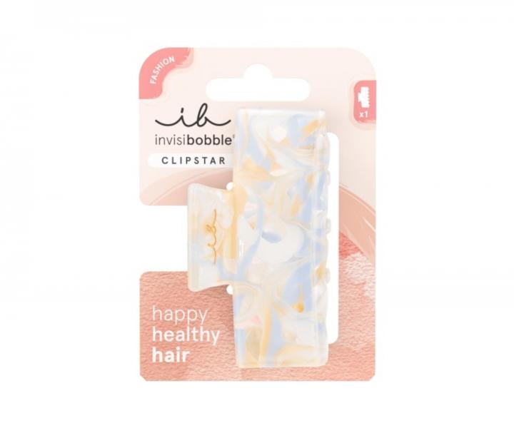 Klamra do wosw Invisibobble Clipstar M Stylesnap - beowo-niebieska z efektem marmuru