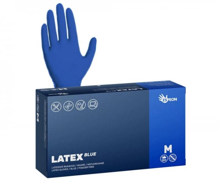 Rkawiczki lateksowe Espeon Latex Blue - 100 szt - niebieskie - M