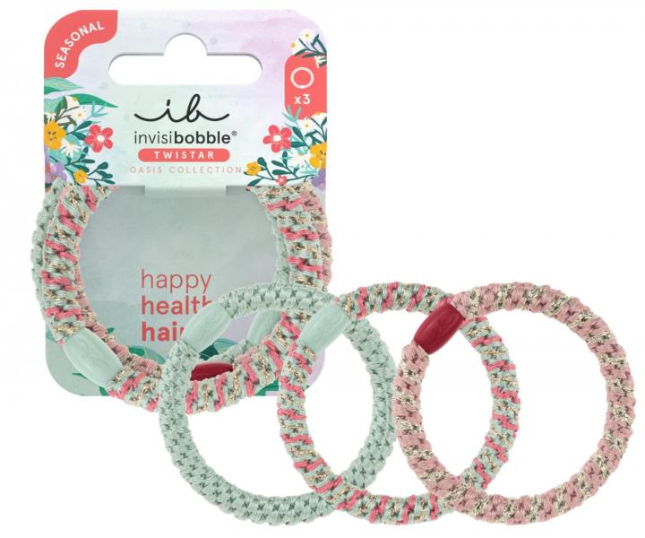 Zestaw ozdobnych gumek do wosw Invisibobble Twistar Oasis Mint Braids - 3 szt.