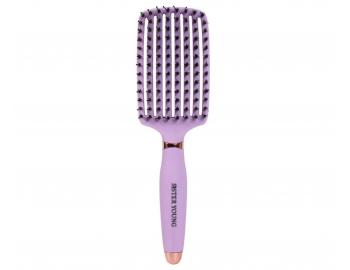 Szczotka do rozczesywania i suszenia w�os�w z w�osiem dzika i nylonowym Sister Young Ovia Hair Brush - fioletowa