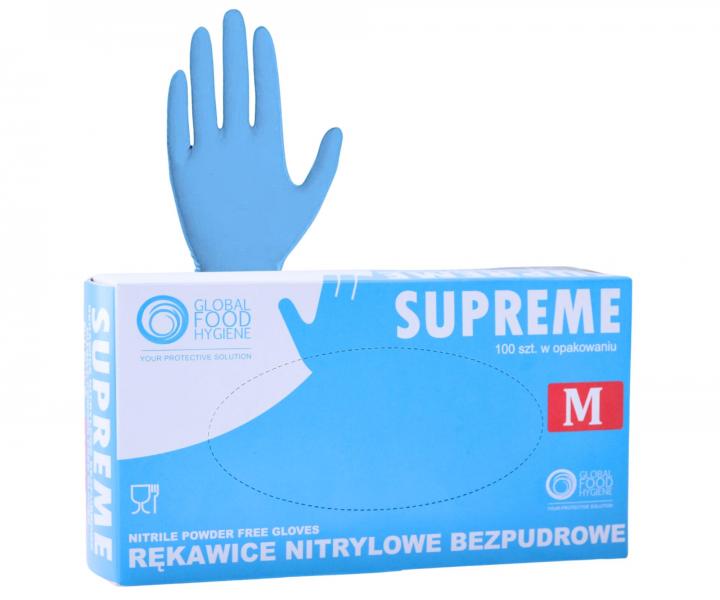 R�kawiczki nitrylowe All4Pro Supreme - 100 szt - niebieskie - M