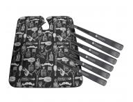 Peleryna fryzjerska do strzyenia Hairway 37001 - czarna + karbonowe klipsy do wosw Hairway - 12 cm - czarne - 6 sztuk gratis