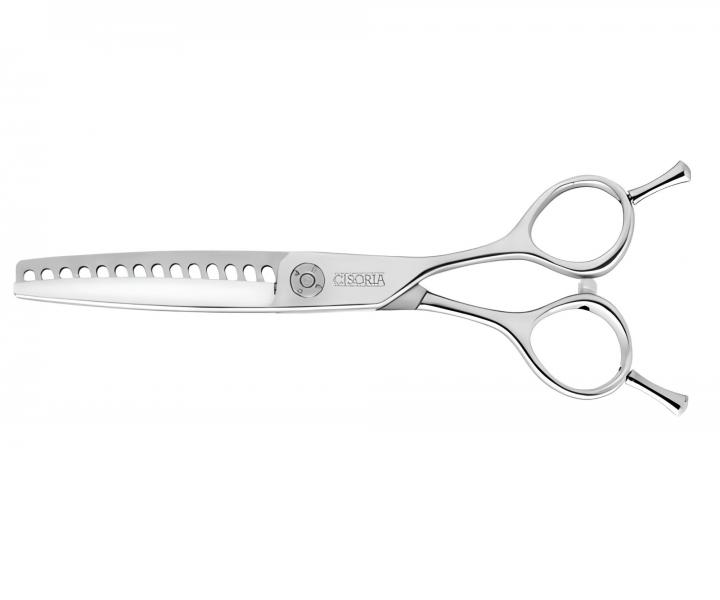 Dega��wki fryzjerskie 3 w 1 Sibel Cisoria Luxury SBT14 6" - 14 z�bk�w - srebrne